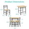 Best Choice Products 3-Piece Modern Dining Set, Square Table & Chairs Set w/ Steel Frame, Built-In Storage Rack